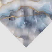 Papier Mousseline Marbre bleu céleste glamour avec perles d'or (Détail)