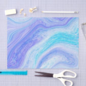 Papier Mousseline Marbre bleu et violet (Artisanat)