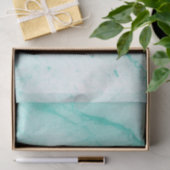Papier Mousseline Marbre bleu veiné (Cadeau)