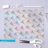 Papier Mousseline Marbre coloré bleu doux (Artisanat)