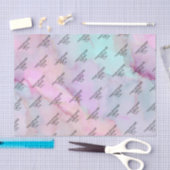 Papier Mousseline Marbre coloré rose doux (Artisanat)