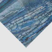 Papier Mousseline Marbre crépité bleu (Détail)