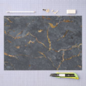 Papier Mousseline Marbre de luxe noir et or texture (Artisanat)
