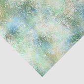 Papier Mousseline Marbre d'or Aqua Mint Abstrait (Détail)