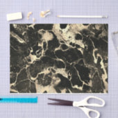 Papier Mousseline Marbre d'or et noir 2, Bouchon cadeau (Artisanat)