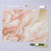 Papier Mousseline Marbre élégant rose et or rose (Artisanat)