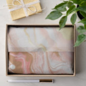 Papier Mousseline Marbre élégant rose et or rose (Cadeau)