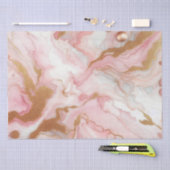 Papier Mousseline Marbre élégant rose et or rose feuille (Artisanat)