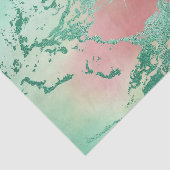 Papier Mousseline Marbre frais | Corail pastel ravissant et ombre ve (Détail)