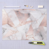 Papier Mousseline Marbre géométrique Rose or tendance (Artisanat)