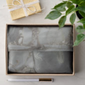 Papier Mousseline Marbre gris avec Veine or (Cadeau)