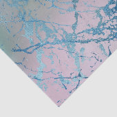Papier Mousseline Marbre iridescent | Faux bleu rose holographique t (Détail)
