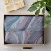 Papier Mousseline Marbre liquide violet et gris (Cadeau)