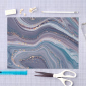 Papier Mousseline Marbre liquide violet et gris (Artisanat)