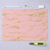 Papier Mousseline Marbre moderne avec faux or (Artisanat)