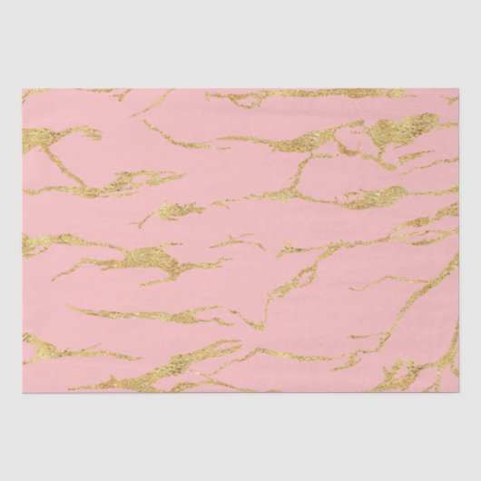 Papier Mousseline Marbre moderne avec faux or (Recto)
