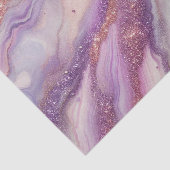 Papier Mousseline Marbre moderne violet lavande avec veines de Parti (Détail)