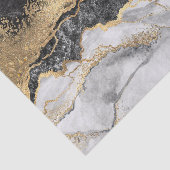 Papier Mousseline Marbre noir avec or assez (Détail)