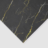 Papier Mousseline Marbre noir et or (Détail)