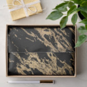 Papier Mousseline Marbre or et noir (Cadeau)