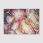 Papier Mousseline Marbre Or Rose Foncé Violet (Recto)