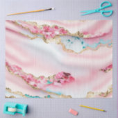 Papier Mousseline Marbre rose clair Agate Collection populaire (Artisanat)