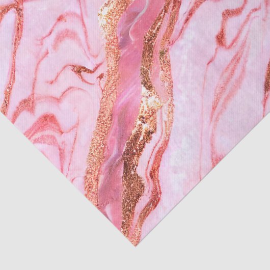Papier Mousseline Marbre rose et or (Détail)