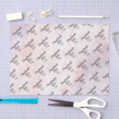 Papier Mousseline Marbre Rose et Violet Doux (Artisanat)