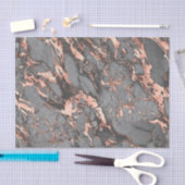 Papier Mousseline Marbre rose gris or design moderne (Artisanat)