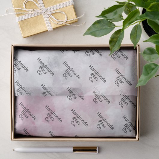 Papier Mousseline Marbre Rouge Noir Doux (Cadeau)