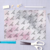 Papier Mousseline Marbre Rouge Noir Doux (Artisanat)