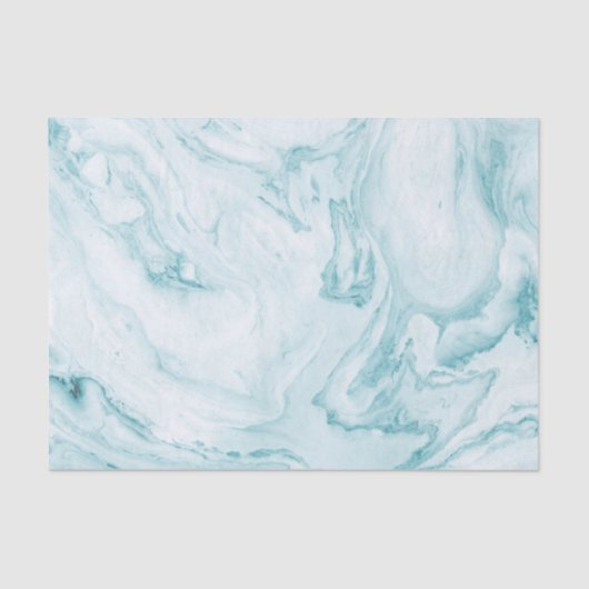 Papier Mousseline Marbre turquoise (Recto)