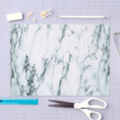 Papier Mousseline Marbre veiné turquoise foncé (Artisanat)