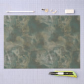 Papier Mousseline marbre vert abstrait (Artisanat)