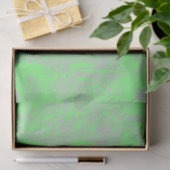 Papier Mousseline marbre vert et gris (Cadeau)