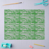 Papier Mousseline Marbre vert foncé et gris (Artisanat)