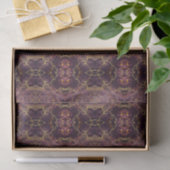 Papier Mousseline Marbre Violet Et Or  (Cadeau)