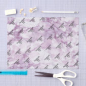 Papier Mousseline Marbre Violet Foncé Doux (Artisanat)