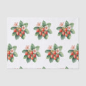 Papier Mousseline Marché rustique Fête de bébé douce fraise (Recto)