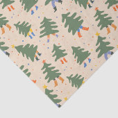 Papier Mousseline Marche Whimsical Motif des arbres de Noël (Détail)