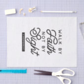 Papier Mousseline "Marcher par la foi" Bible Verse Typographie Desig (Artisanat)