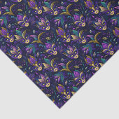 Papier Mousseline Mardi Gras avec masques jaune or (Détail)