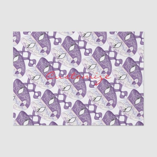 Papier Mousseline Mardi Gras Masque Thunder_Cove (Recto)