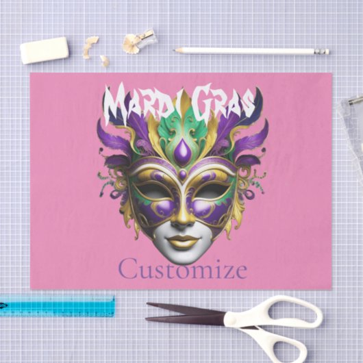 Papier Mousseline Mardi Gras Masque Thunder_Cove (Artisanat)