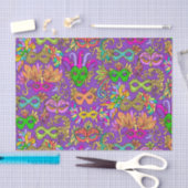 Papier Mousseline Mardi Gras Masquerade Masques Masques Vert violet (Artisanat)