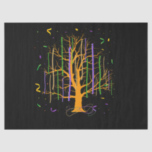 Papier Mousseline Mardi Gras Tree Beads Nouvelle-Orléans 2022 Aquare