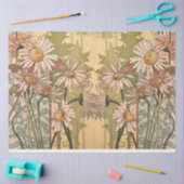 Papier Mousseline marguerite et dandelion Art nouveau 3 (Artisanat)