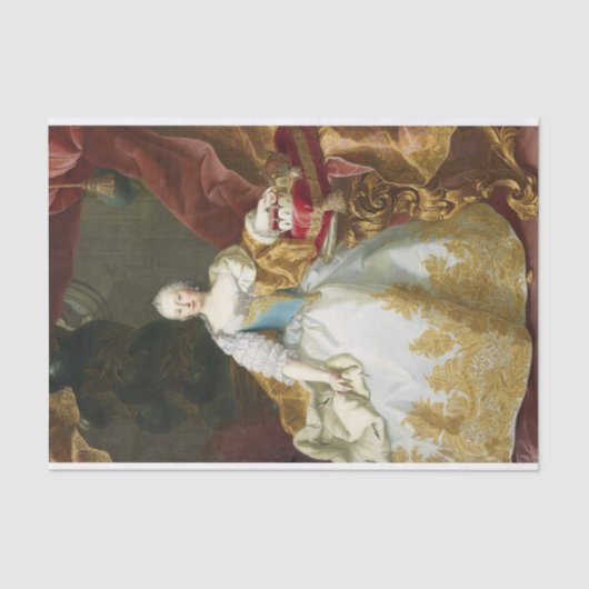 Papier Mousseline Maria Theresia mit Joseph par Martin van Meytens (Recto)