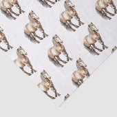 Papier Mousseline Mariage à la ferme animale de chevaux  (Détail)