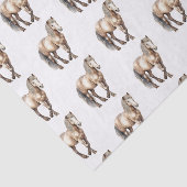 Papier Mousseline Mariage à la ferme animale équine  (Détail)